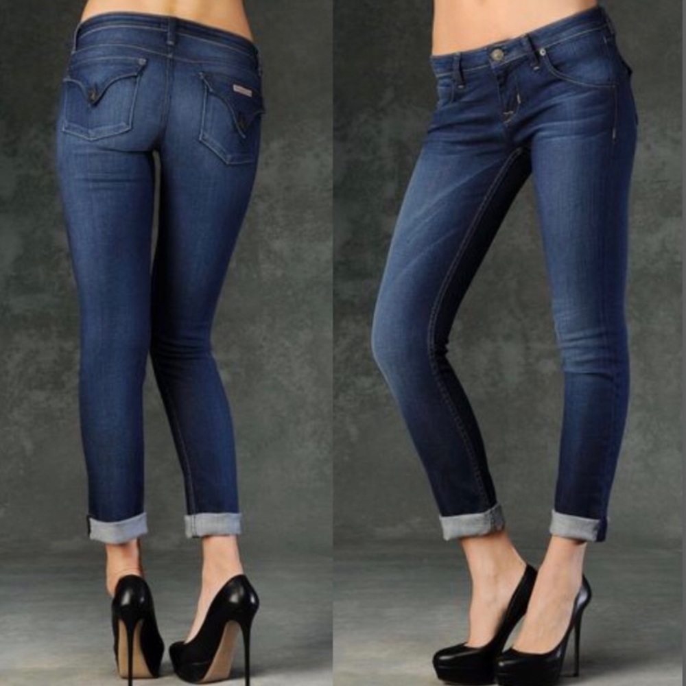 Hudson Bacara Crop Straight Cuffed Jeans